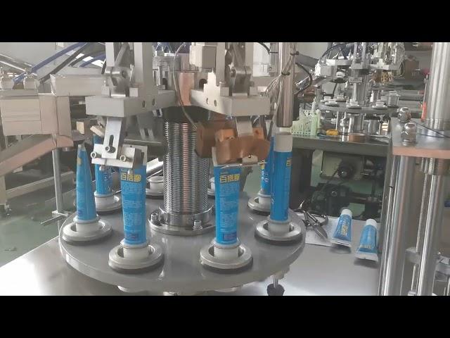 Automatic R45 CAM jacking with rotary valve tube filling machine for viscosity glue gel