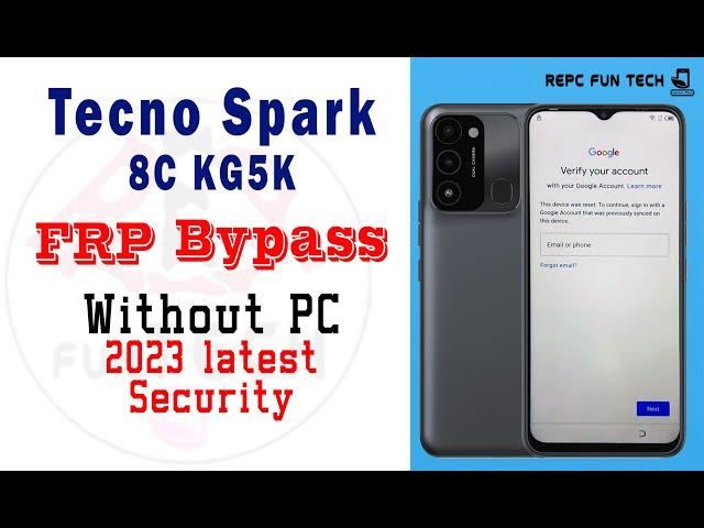 Tecno Spark 8c Frp Bypass 2023 Without PC || Tecno KG5K Frp Without disable Google Play Service