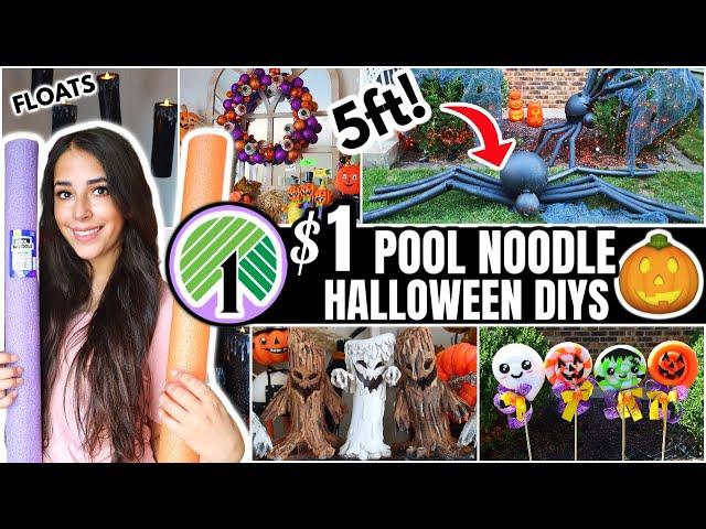 $1 POOL NOODLE HALLOWEEN HACKS (DOLLAR TREE DIYS for OUTDOOR & INDOOR use that will impress)