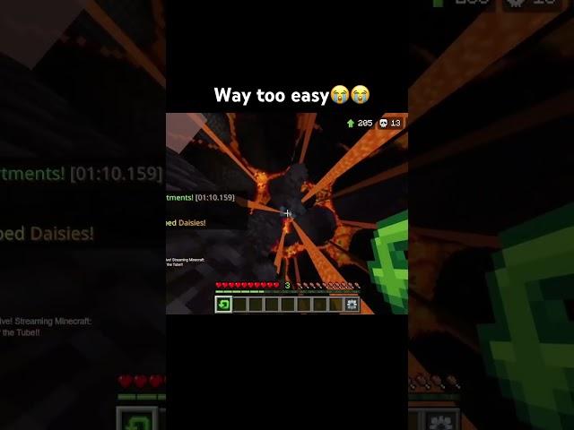 Way too easy #minecraft #funny #memes #minecraftdropper #dropper #gravity #shorts