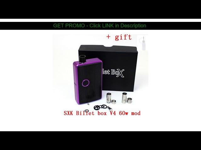 Review SXK Billet box V4 60w Mod kit 6.5ml Capacity DNA 60 Chip USB port rev.4 Device Purple Color