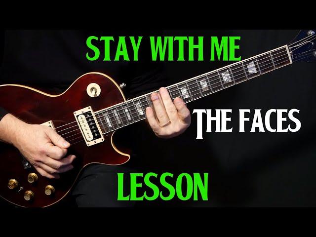 how to play "Stay With Me" on guitar by The Faces | electric guitar lesson | LESSON