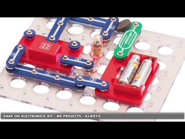 Electronic Project Snap-on Kit with 80 Experiments - KJ-8970 by Jaycar Electronics