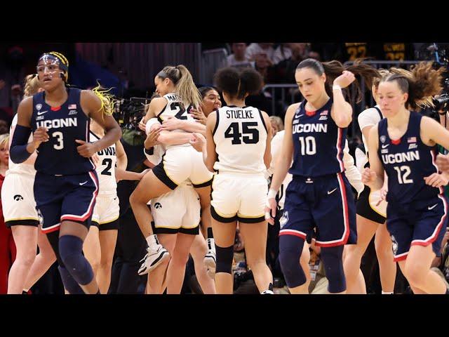 Full final four minutes of Iowa's Final Four win over UConn