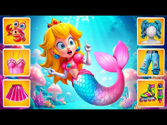 The Super Mario Bros: Princess Peach Glow Up Into Mermaid!