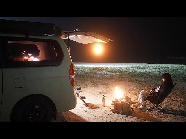 [4K] Solo Camping • Camping alone on Korea's beautiful beaches