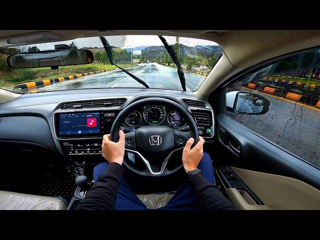 Honda City Drive in Drizzling Rain  - Honda City POV Drive 