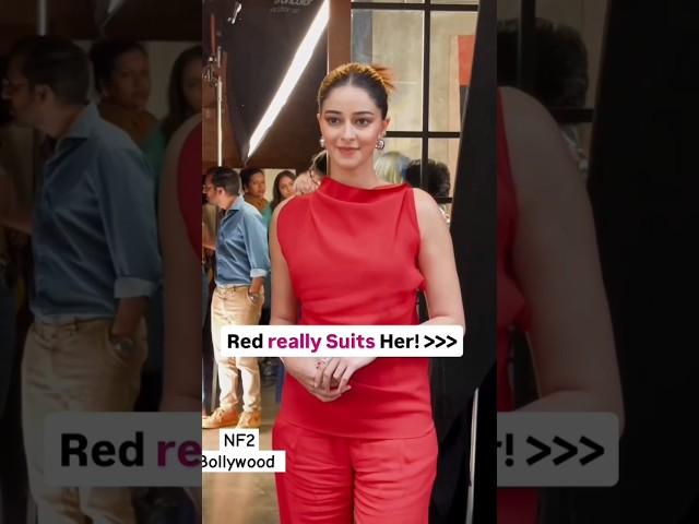 How to slay in red Take lessons from the expert ACP, Ananya Pandey #ytshorts #shorts #short