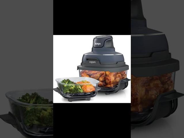 Ninja Crispi 4-in-1 Portable Air Fryer System – Compact Glass Cooker for Quick & Healthy Meals