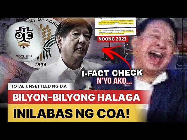 COA AUDIT REPORT SA BILYON-BILYONG HALAGA NG PERA SA D.A NOONG SI PBBM ANG SECRETARY, INILABAS NA!