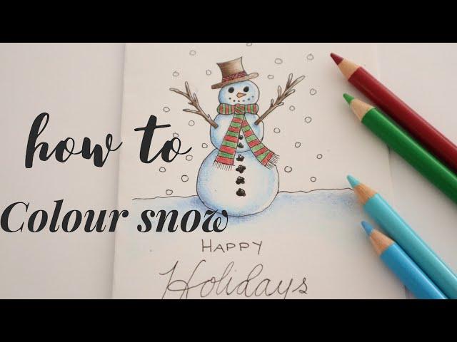 How to Colour a Snowman || Faber Castell Polychromos 120