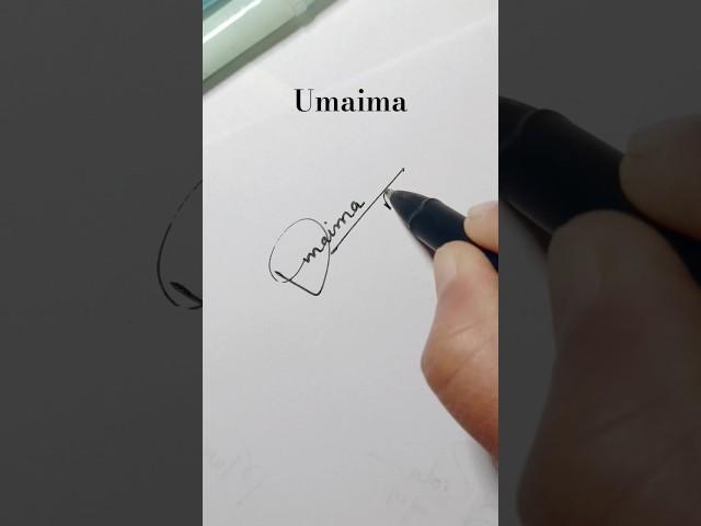 Design your name umaima #signature #shorts #calligraphy