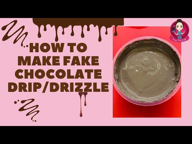 Let’s make Fake Chocolate Dip/Drizzle for our Fake Bakes! #fakechocolatedrizzle #peepthisyall