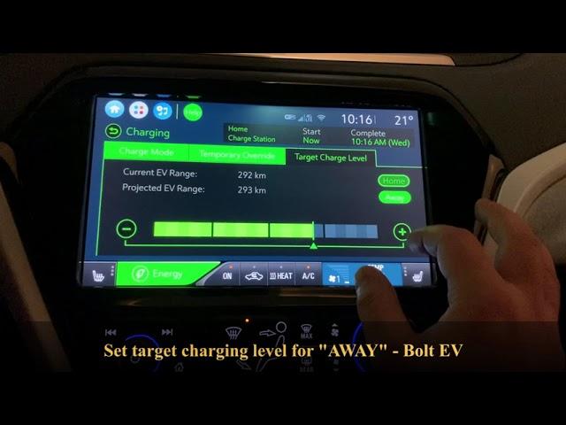 Bolt EV   Location Charging and Target Charge setup