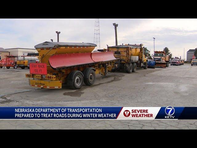 Nebraska Department of Transportation prepared to treat roads during winter weather