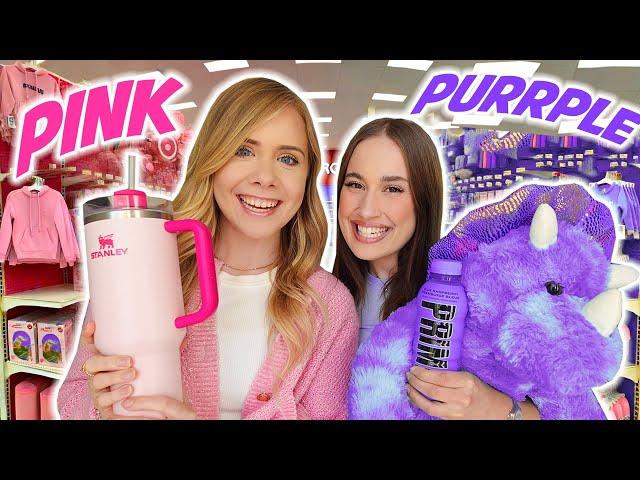 PURLE VS PINK SHOPPING CHALLENGE!