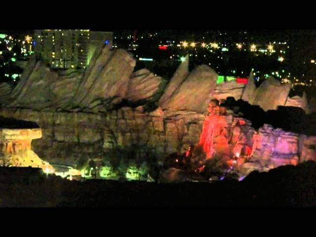 2012 DCA Mickey's Fun Wheel Night-Time Ride View of Cars Land, March 3rd HD (1080p)