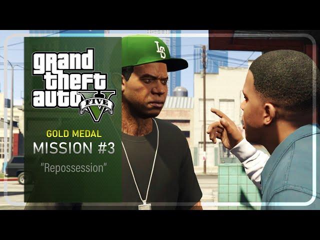 GTA 5 - Mission #3 - "Repossession" - Gold Medal | Walkthrough (HD 60FPS)