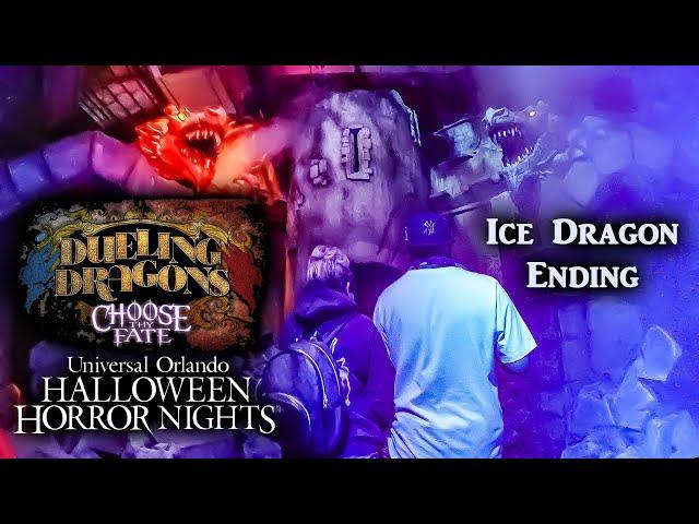 2023 Dueling Dragons Choose Thy Fate Ice Dragon Haunted House POV HHN 32 Universal Studios Florida
