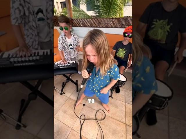 His energy and pure talent made our day #shorts | kids cover parent's song!