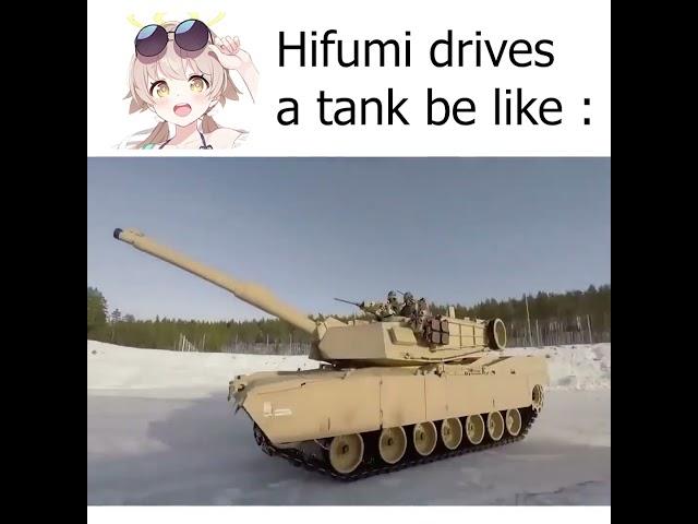 Hifumi drives a tank be like : - Blue Archive