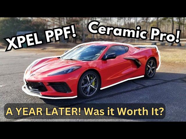 1 Year Review of Ceramic Pro 9H Coating and XPEL PPF on the C8 Corvette!  *Honest Review*