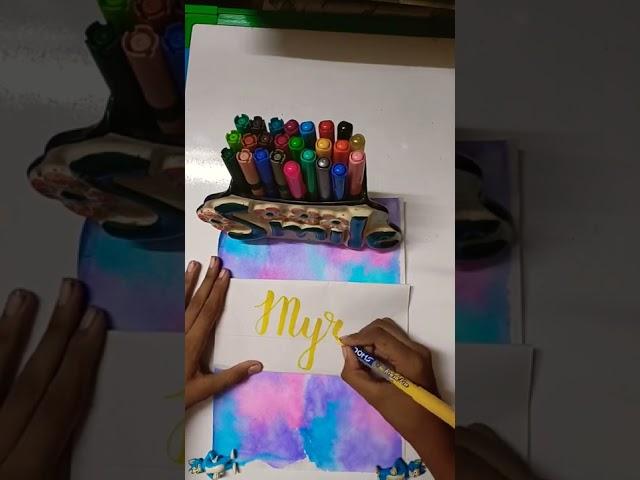 This One's For Myra...⭐ Who's next?? #brushpen #calligraphy #art #viral #trending #shorts