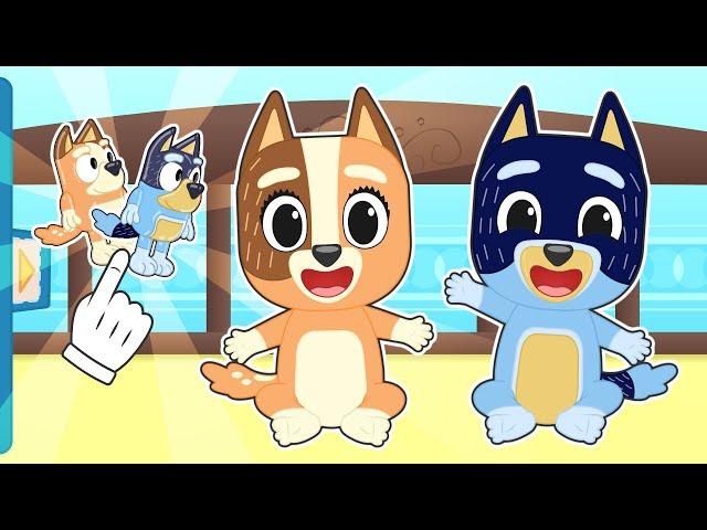 BABIES ALEX AND LILY 🩵 Dress up as Chili and Bandit, Bluey's Parents!