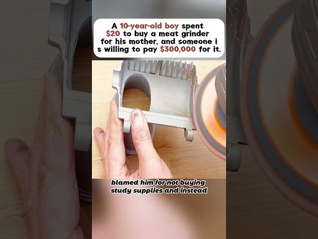 A 10-year-old boy spent $20 to buy a meat grinder for his mother #mother #money #love #meat