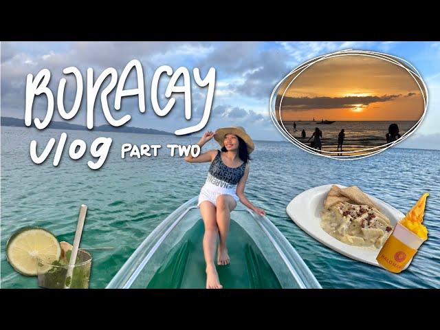 boracay vlog  chill day, sunsets, crystal kayak, souvenirs