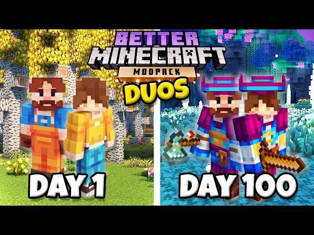 I Survived 100 Days in Duo Better Minecraft