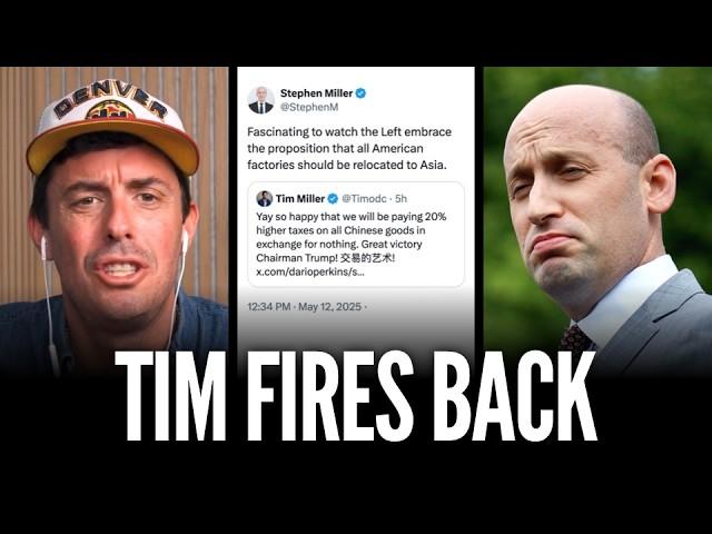 Stephen Miller FLIPS OUT Over Tim's Tweet
