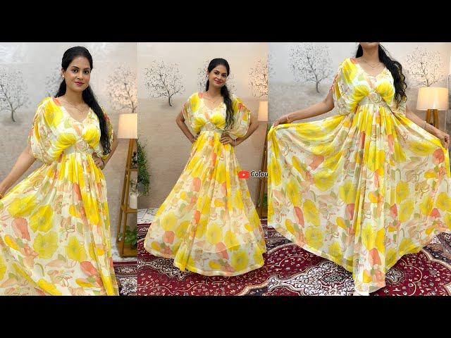 Dress From Saree/Designer Dress Cutting And Stitching/ Indowestern dress Design