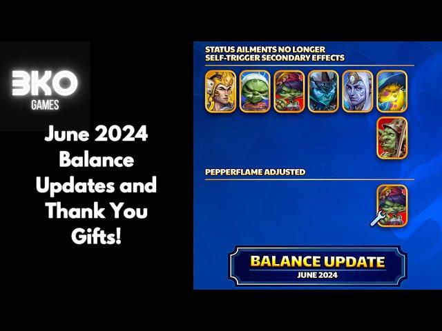 Empires & Puzzles - Thank You Gifts and June 2924 Balance Update - Pepperflame Nerfed!