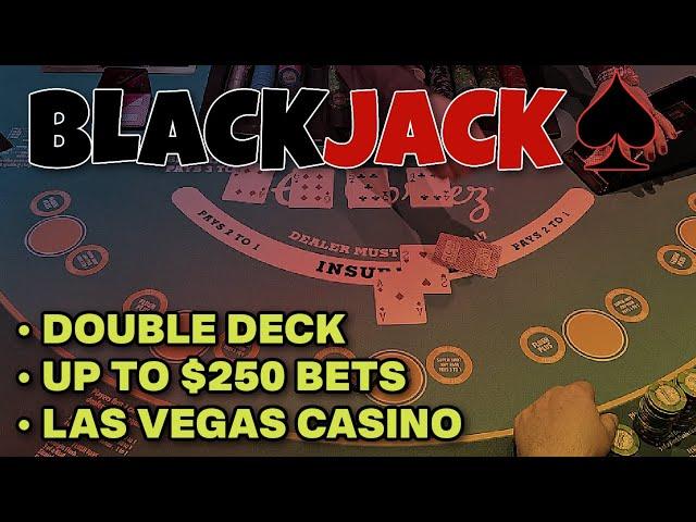 Blackjack  Watch What Happens on Every High Limit Bet!! [Double Deck @Las Vegas Casino]