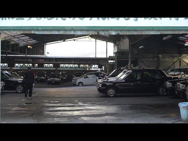 Taxi Parking Lot in Japan