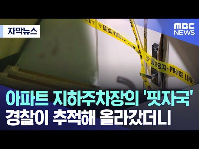 [자막뉴스] 아파트 지하주차장의 '핏자국'‥경찰이 추적해 올라갔더니 (MBC뉴스)