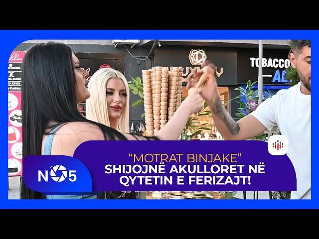 Motrat binjake shijojnë akulloret në qytetin e Ferizajt!