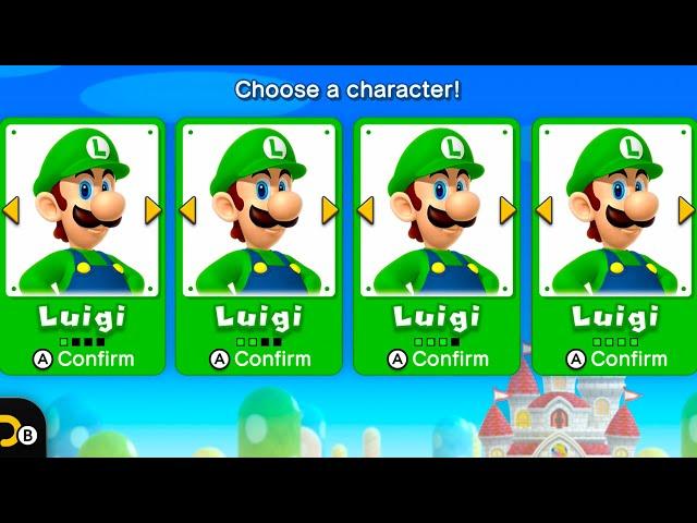 New Super Mario Bros. U Deluxe – 4 Players Walkthrough Co-Op Full Game (All Star Coins)