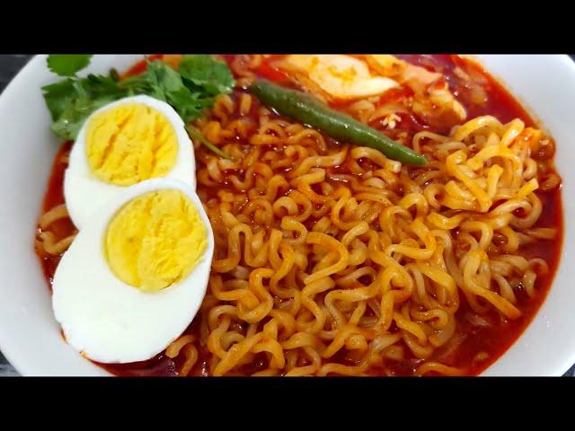 ইনস্ট্যান্ট কোরিয়ান স্পাইসি রামেন | Korean Spicy Ramen | Tasty Ramen Noodles Recipe | ঝটপট্ রামেন