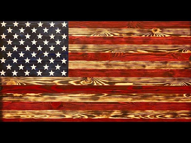 Custom Wood American Flags