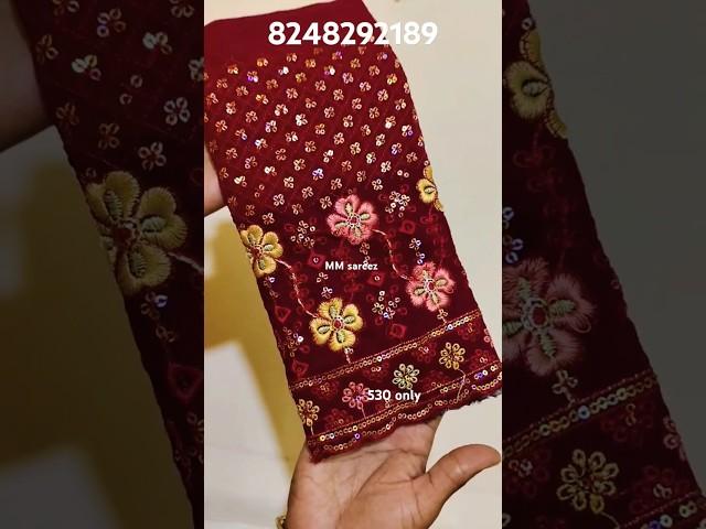 Fancy saree+designer blouse combo  watsapp 8248292189