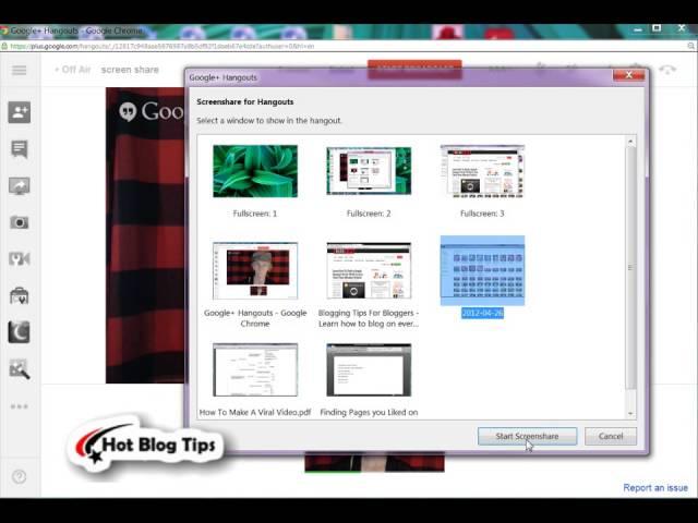How To Screen Share in Google Hangouts