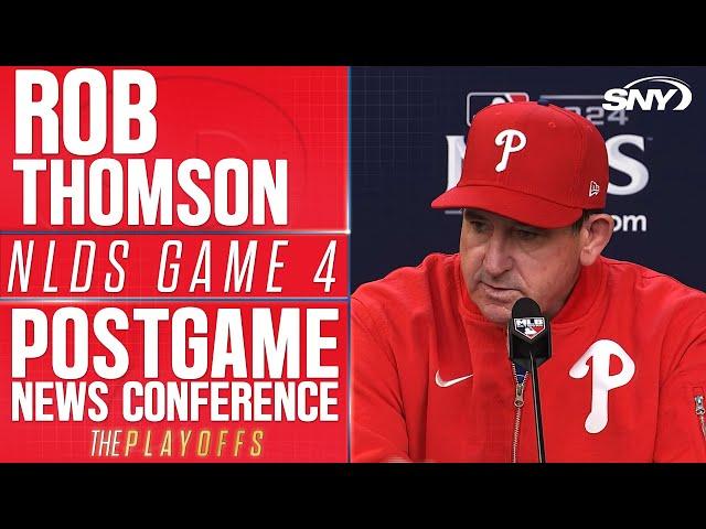 Phillies manager Rob Thomson credits Mets after NLDS defeat: 'They never give up' | SNY