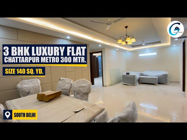 3 BHK Luxurious Flat in South Delhi | Near Chhatarpur Metro Station | Best Location | Must Watch