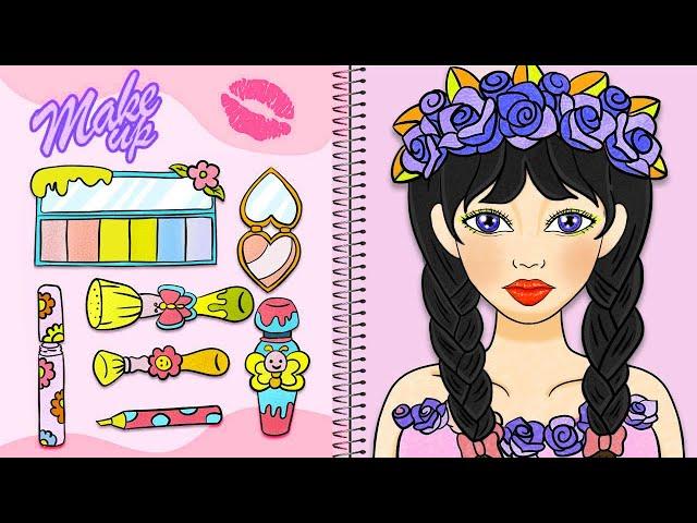 [️kertas diy️] ASMR Makeup & Perawatan Kulit dengan KOSMETIK KERTAS #Rabu #Enid #4 | Kertas Indo