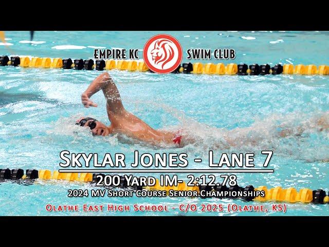 Skylar Jones - c/o 2025 - 200 Yard IM - 2024 MV Short Course Senior Championships