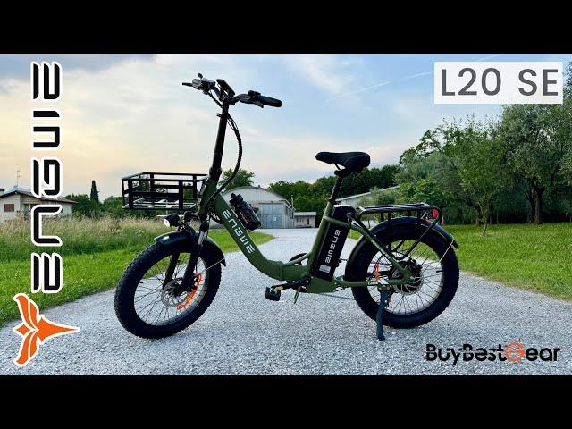 ENGWE L20 SE - the Best Folding Cargo Electric Bike ( 120 km Autonomy and 38 km/h Top Speed )