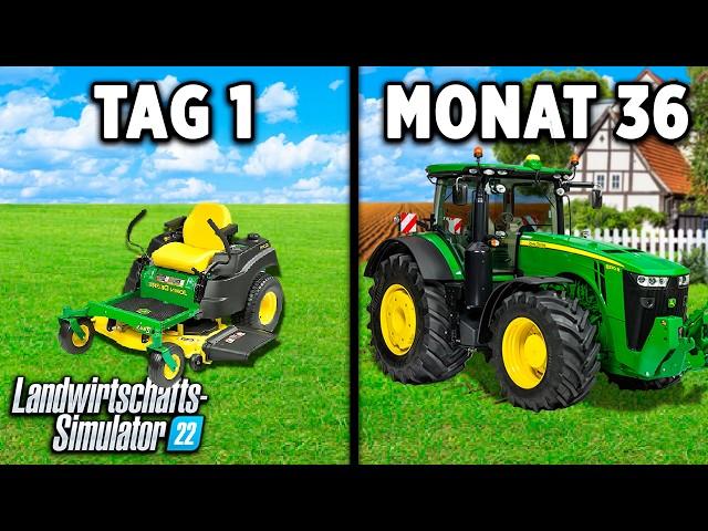 Ich habe 3 Jahre auf einer flachen Karte verbracht! Landwirtschafts-Simulator 22