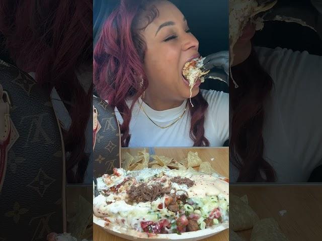 A whole Chipotle Bowl #mukbang in the car  #foodie #shorts #eating #queenbeast